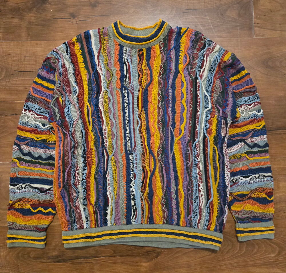 Vintage COOGI 3D Knit Sweater Size Large